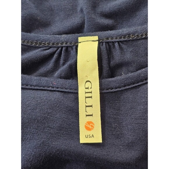 ALK Women's M Gilli Blue Jersey Knit Short Sleeve Blouse Shirt Top T-Shirt EUC - Picture 7 of 7